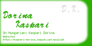 dorina kaspari business card